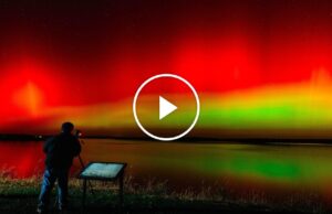 Nordlichter erhellen den Himmel über Nordamerika