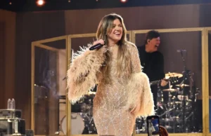 Kelly Clarkson hilft Fans, sich beim ersten Konzert seit dem Tod von Ex zu engagieren