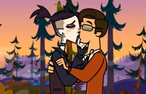 Der im „Disventure Camp“ ansässige nicht-binäre Goth Tristan bekommt in der Folge einen süßen Kuss