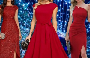 Festliche rote Kleider für die Weihnachtszeit